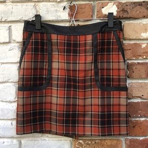 vintage plaid mini skirt - size 4